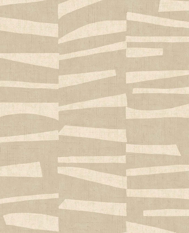 Brewster Home Fashions Ode Beige Staggered Stripes Wallpaper