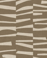 Brewster Home Fashions Ode Brown Staggered Stripes Wallpaper