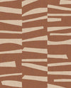Brewster Home Fashions Ode Rust Staggered Stripes Wallpaper