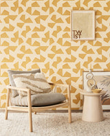 Brewster Home Fashions Azad Yellow Abstract Geometric Wallpaper