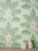 Brewster Home Fashions Bali Sage Palm Wallpaper