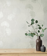 Brewster Home Fashions Grace Dove Floral Wallpaper
