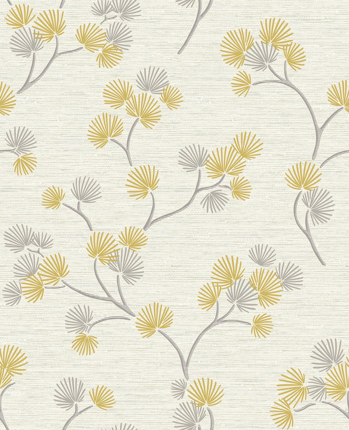 Brewster Home Fashions Kira Mustard Trail Wallpaper