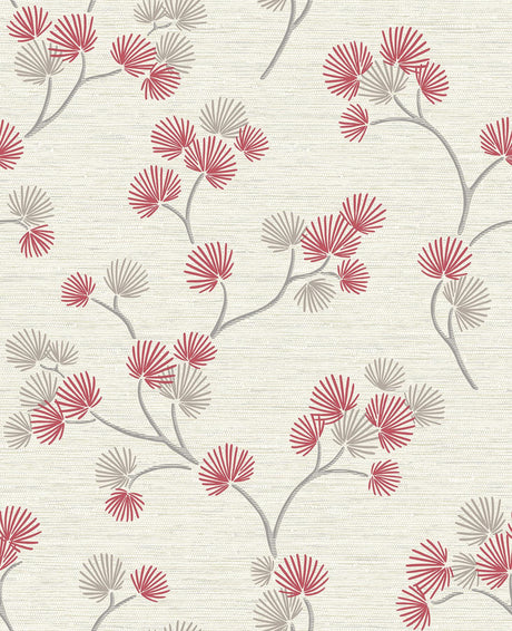Brewster Home Fashions Kira Red Trail Wallpaper