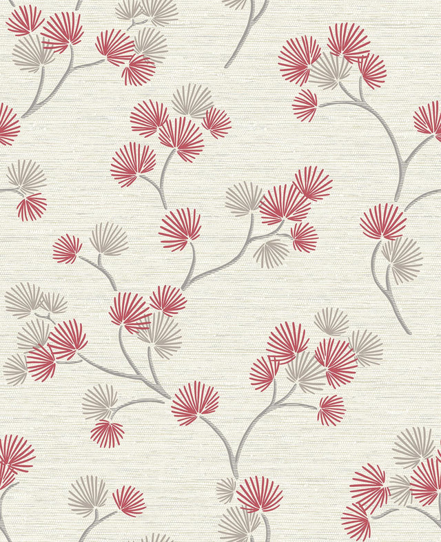 Brewster Home Fashions Kira Red Trail Wallpaper