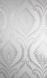 Brewster Home Fashions Estelle Grey Damask Wallpaper