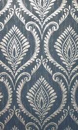 Brewster Home Fashions Estelle Navy Damask Wallpaper