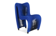Phillips Collection Seat Belt Dining Blue/Black Chair