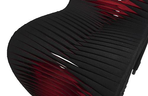 Phillips Collection Seat Belt Dining Black/Red Chair