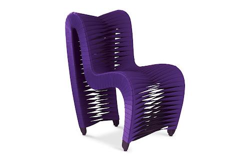 Phillips Collection Seat Belt Dining Purple Chair