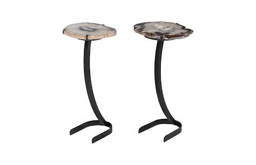 Phillips Collection Agate Horseshoe Base Assorted Side Table