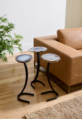 Phillips Collection Agate Horseshoe Base Assorted Side Table