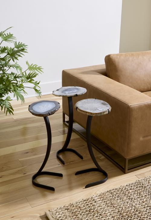 Phillips Collection Agate Horseshoe Base Assorted Side Table