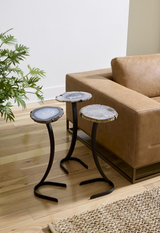 Phillips Collection Agate Horseshoe Base Assorted Side Table