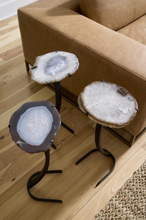 Phillips Collection Agate Horseshoe Base Assorted Side Table