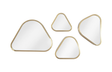 Phillips Collection Pebble s Set of 4 Brushed Brass Mirror