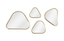 Phillips Collection Pebble s Set of 4 Brushed Brass Mirror