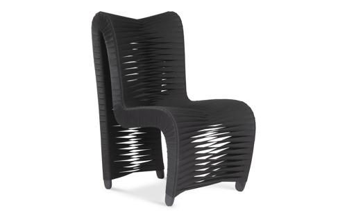 Phillips Collection Seat Belt Dining High Back Black/Black Chair