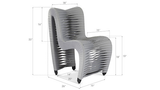 Phillips Collection Seat Belt Dining Gray/Gray Chair