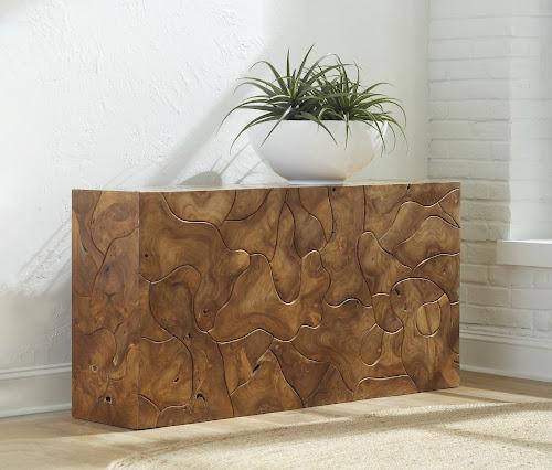 Phillips Collection Teak Slice Natural Console