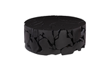 Phillips Collection Teak Chunk Round Black Coffee Table
