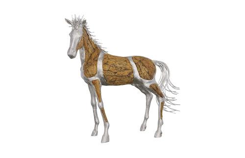 Phillips Collection Mustang Horse Woodland Sculpture Standing Accent