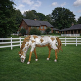 Phillips Collection Mustang Horse Armored Sculpture Grazing Accent