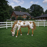 Phillips Collection Mustang Horse Armored Sculpture Grazing Accent