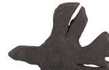 Phillips Collection Freeform Teak Wall Slice MD Dark Gray Wall Art
