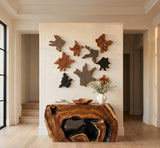 Phillips Collection Freeform Teak Wall Slice MD Black Wall Art