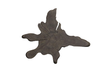 Phillips Collection Freeform Teak Wall Slice LG Dark Gray Wall Art