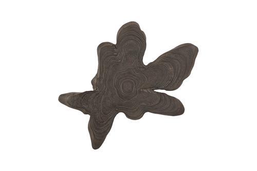 Phillips Collection Freeform Teak Wall Slice LG Dark Gray Wall Art