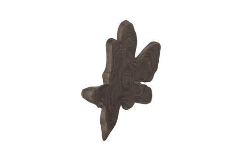Phillips Collection Freeform Teak Wall Slice LG Dark Gray Wall Art