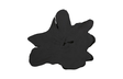 Phillips Collection Freeform Teak Wall Slice LG Black Wall Art