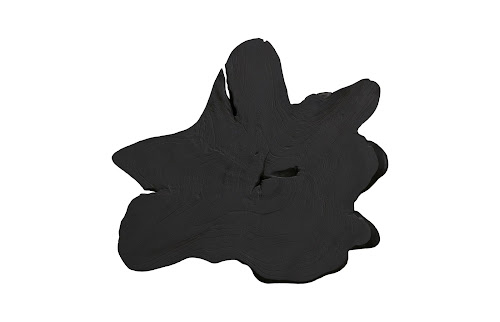 Phillips Collection Freeform Teak Wall Slice LG Black Wall Art