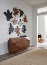 Phillips Collection Freeform Teak Wall Slice LG Black Wall Art