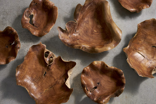 Phillips Collection Carving , Natural Large Bowl