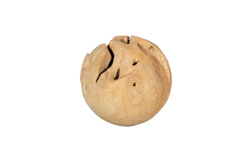 Phillips Collection Teak Wood Ball Small Bleached Accent