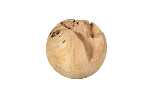 Phillips Collection Teak Wood Ball Small Bleached Accent