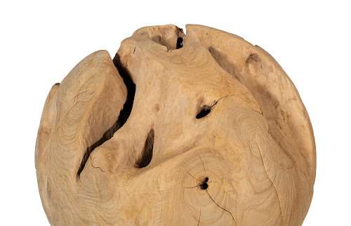 Phillips Collection Teak Wood Ball Small Bleached Accent