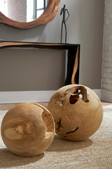 Phillips Collection Teak Wood Ball Small Bleached Accent