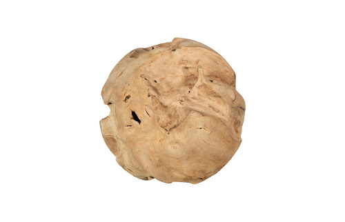 Phillips Collection Teak Wood Ball Large Bleached Accent