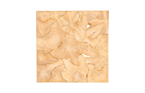 Phillips Collection Teak Slice Square Bleached Coffee Table