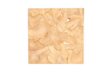 Phillips Collection Teak Slice Square Bleached Coffee Table