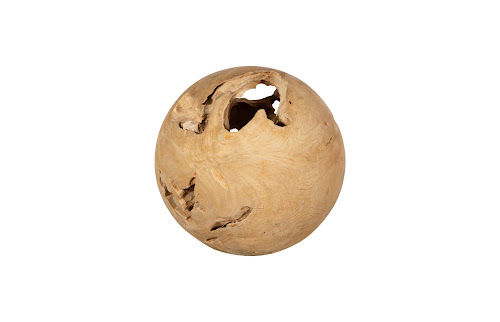 Phillips Collection Teak Wood Ball Medium Bleached Accent