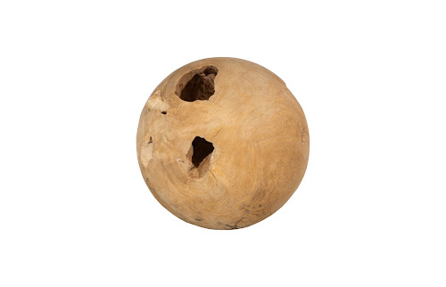 Phillips Collection Teak Wood Ball Medium Bleached Accent