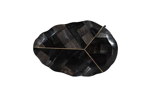 Phillips Collection Mosaic Leaf Petrified Small Coffee Table