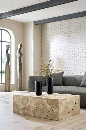 Phillips Collection Teak Slice Rectangle Bleached Coffee Table