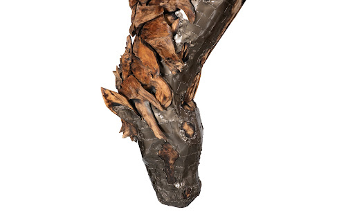 Phillips Collection Mustang Horse Armored Sculpture Grazing Natural Bronze Finish Accent