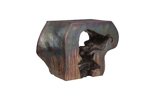 Phillips Collection Plateada Hollow Copper Patina Finish Console